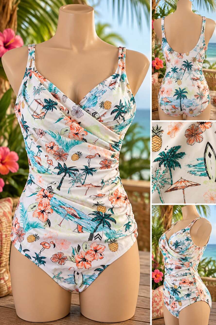 Nature Tropical Twist One-Piece Swimsuit Multi Bathing Suit